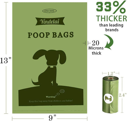 Eco-Friendly Biodegradable Dog Poop Bags - Scented Leak-Proof Waste Bags with Dispenser - 450 Count