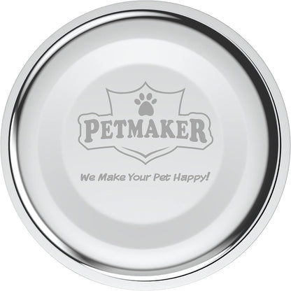 Elevate Your Pet's Dining Experience with Our Stylish Set of 2 Stainless Steel Dog Bowls - 40oz Capacity with Decorative Stand for Large Pets