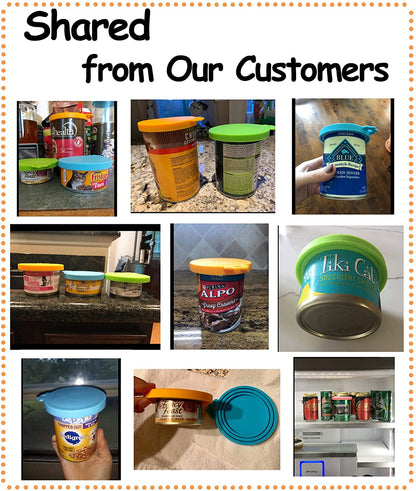 Versatile Silicone Can Covers for Pet Food - Keep Canned Dog and Cat Food Fresh with Multi-Colored Lids
