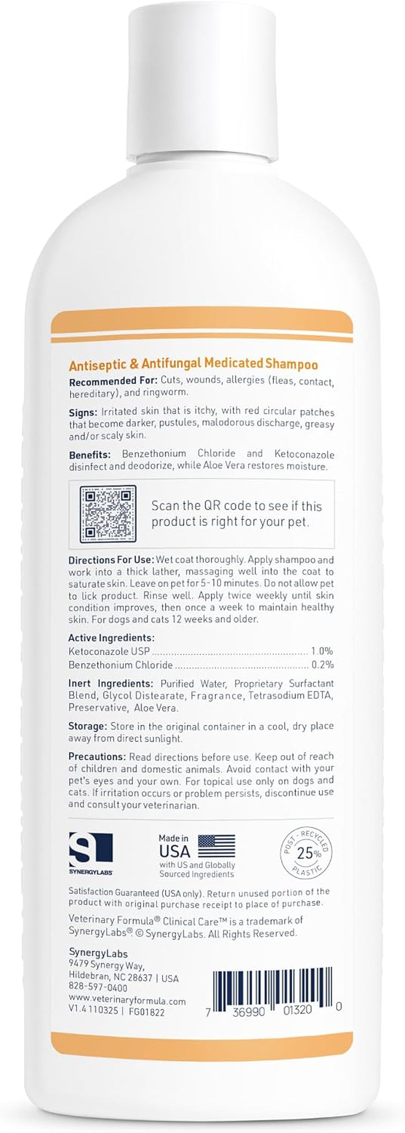 Clinical Care Antiseptic and Antifungal Medicated Shampoo for Dogs & Cats, 16 Fl Oz – Helps Alleviate Scaly, Greasy, Red Skin – Paraben, Dye, Soap-Free (1 Pack)