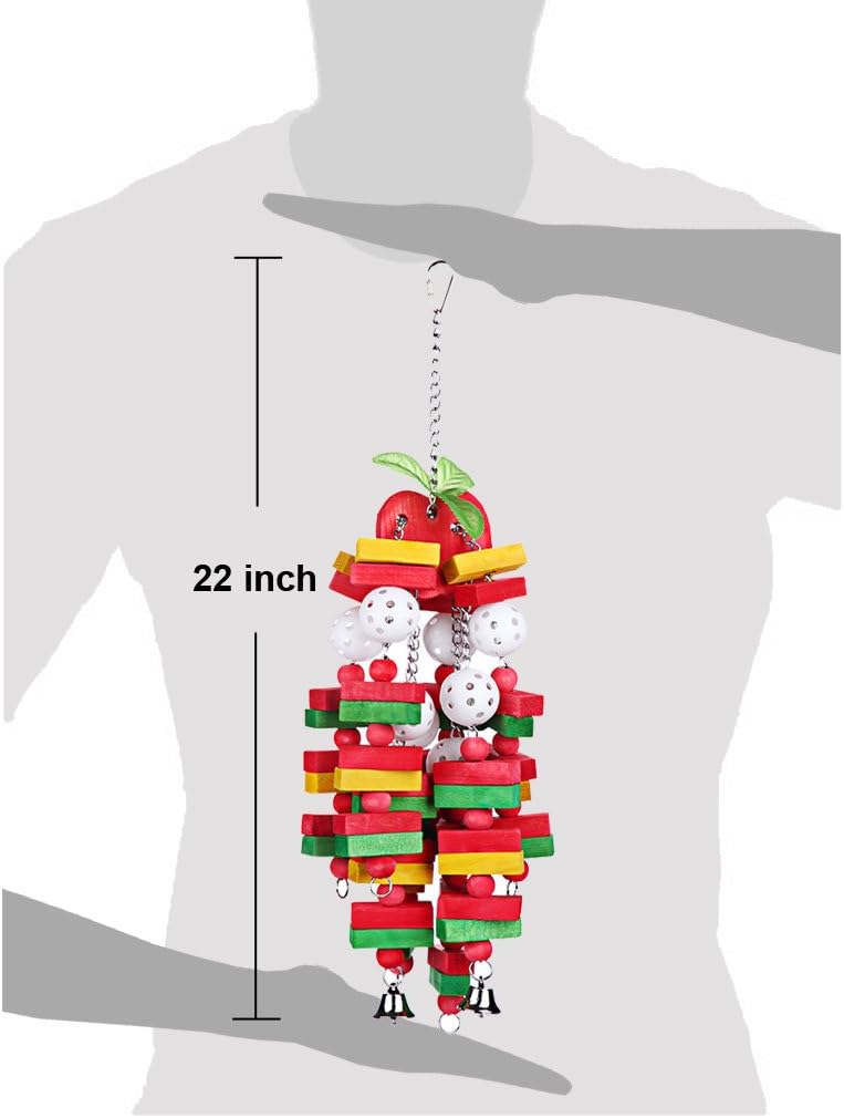 Exciting 22-Inch Bird Chewing Toy for Large and Medium Parrots - Perfect for Macaws, Cockatoos, and African Greys!