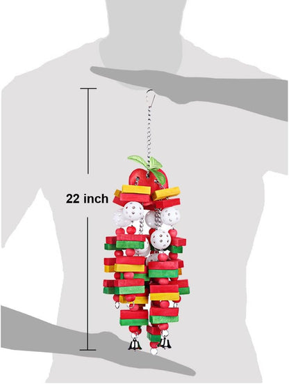 Exciting 22-Inch Bird Chewing Toy for Large and Medium Parrots - Perfect for Macaws, Cockatoos, and African Greys!