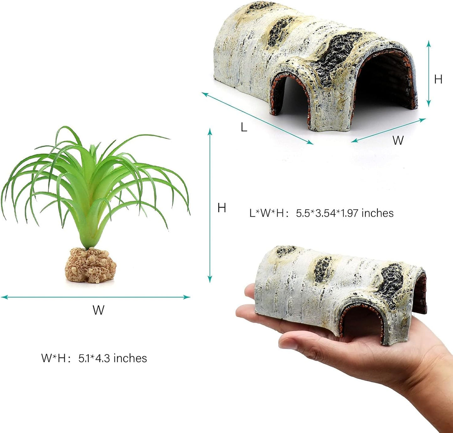 Transform Your Pet's Habitat with Our Realistic Birch Tree Bark Trunk Hides - Perfect for Small Reptiles and Amphibians!