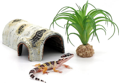 Transform Your Pet's Habitat with Our Realistic Birch Tree Bark Trunk Hides - Perfect for Small Reptiles and Amphibians!