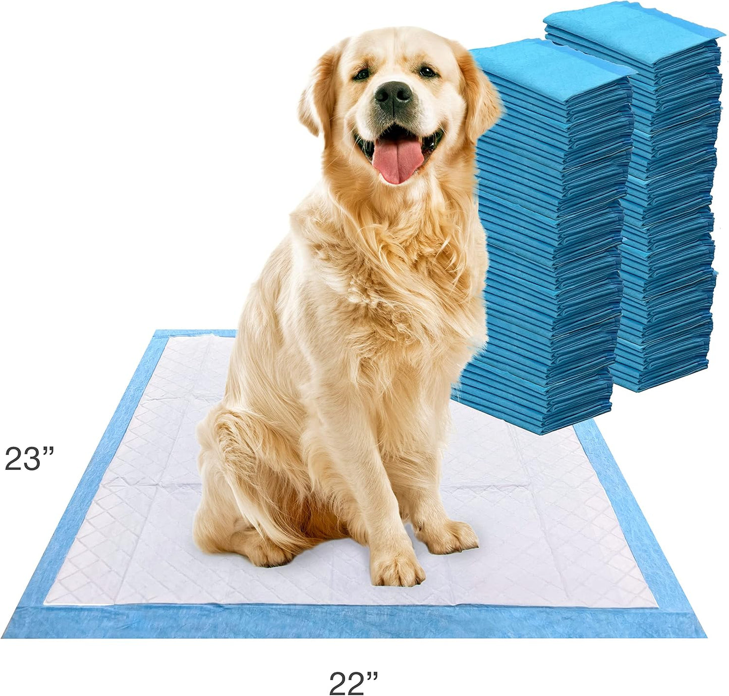 Wee-Wee Superior Performance Unscented Dog & Puppy Pee Pads - 100 Count of Leak-Proof, Quilted Potty Training Pads for All Sizes - 22" x 23"