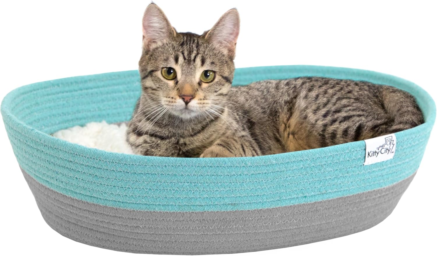 Cozy Woven Cat Bed for Ultimate Comfort - 14" W x 19" L x 5" H