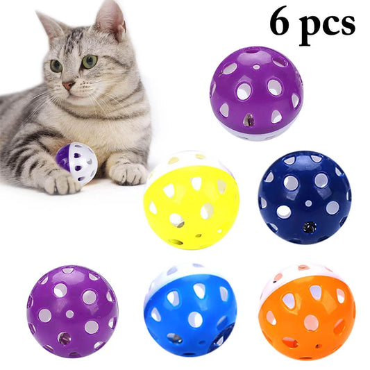 Exciting 6-Pack Cat Toy Bell Balls - Interactive Playtime Fun for Your Kitten!
