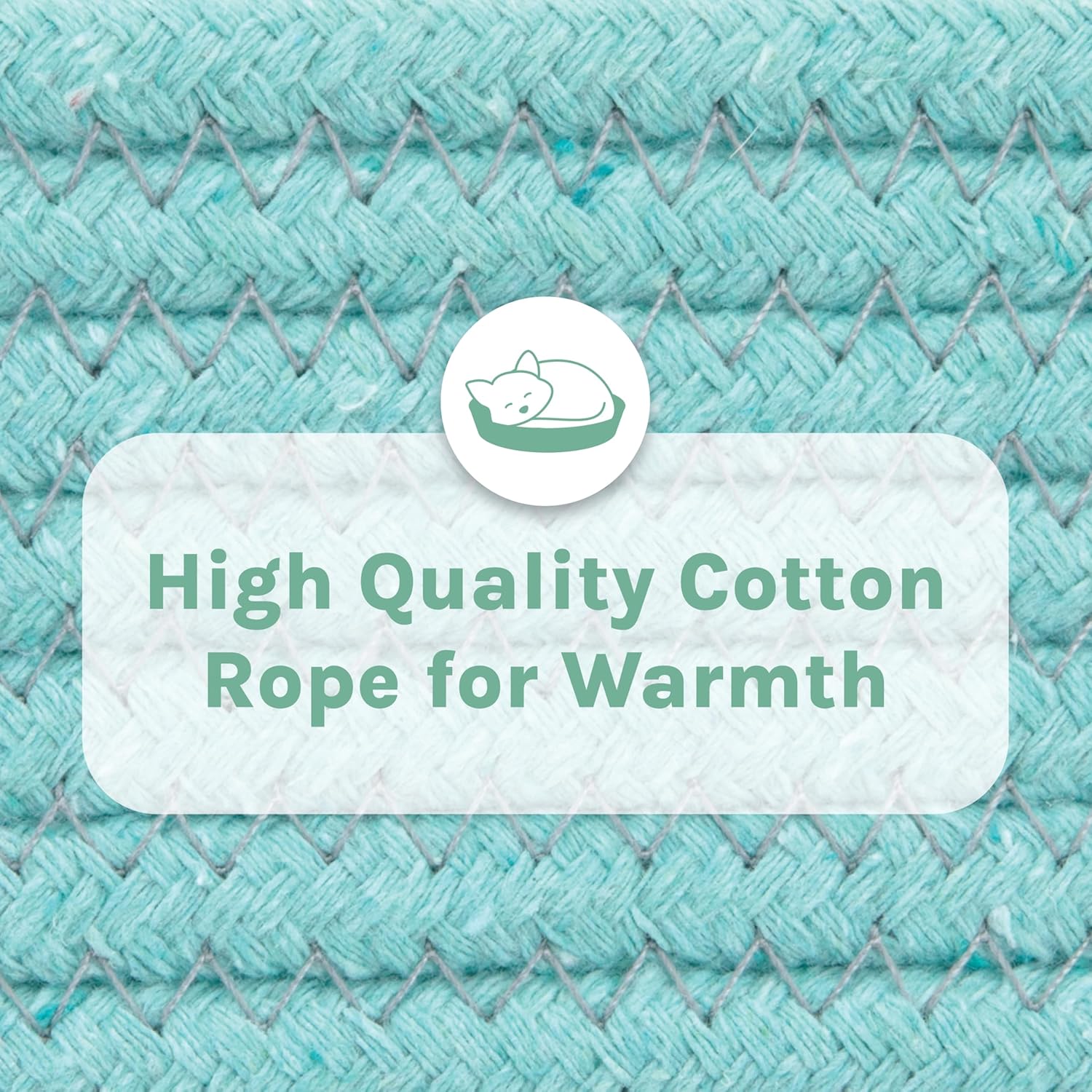 Cozy Woven Cat Bed for Ultimate Comfort - 14" W x 19" L x 5" H