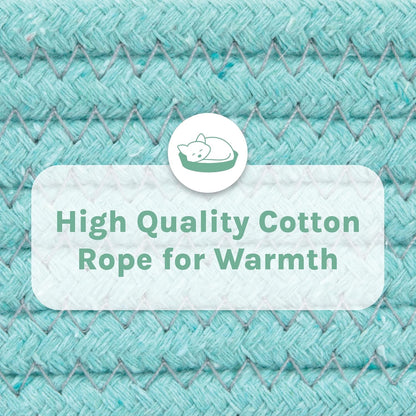 Cozy Woven Cat Bed for Ultimate Comfort - 14" W x 19" L x 5" H
