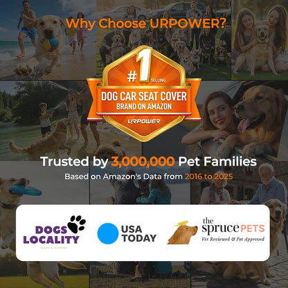 Ultimate Dog Car Seat Cover - Waterproof Protector for Back Seat | Perfect for Pets & Kids in Large Sedans & SUVs