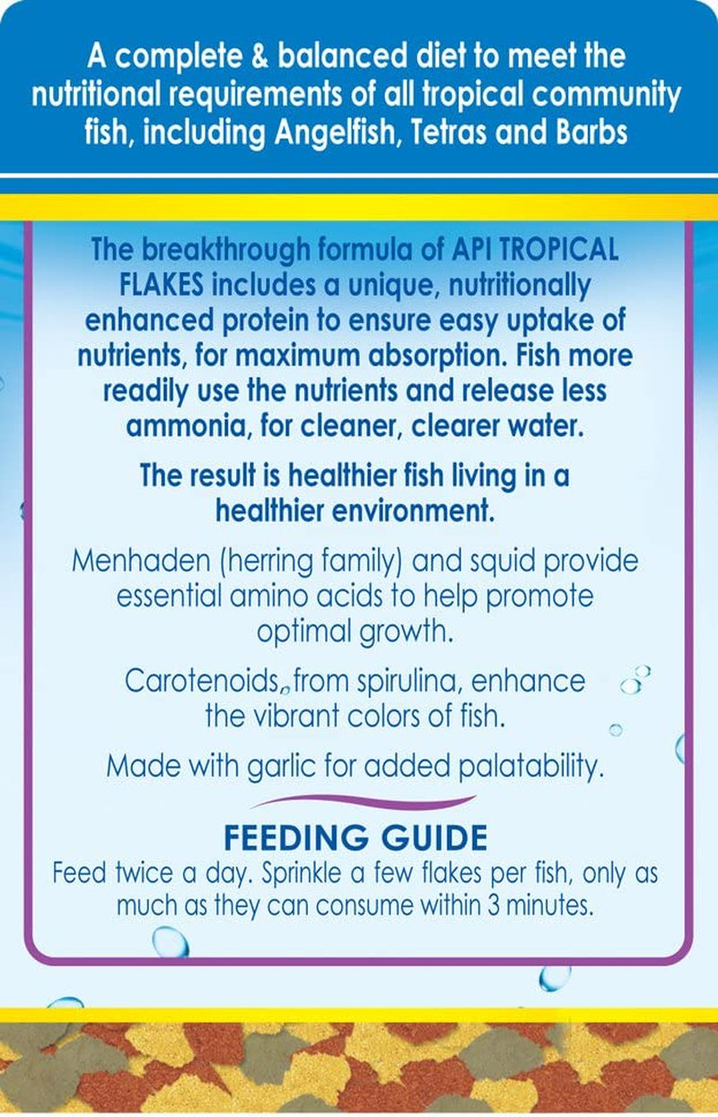 Premium Tropical Flakes Fish Food - 5.7 Ounce Container for Vibrant, Healthy Fish